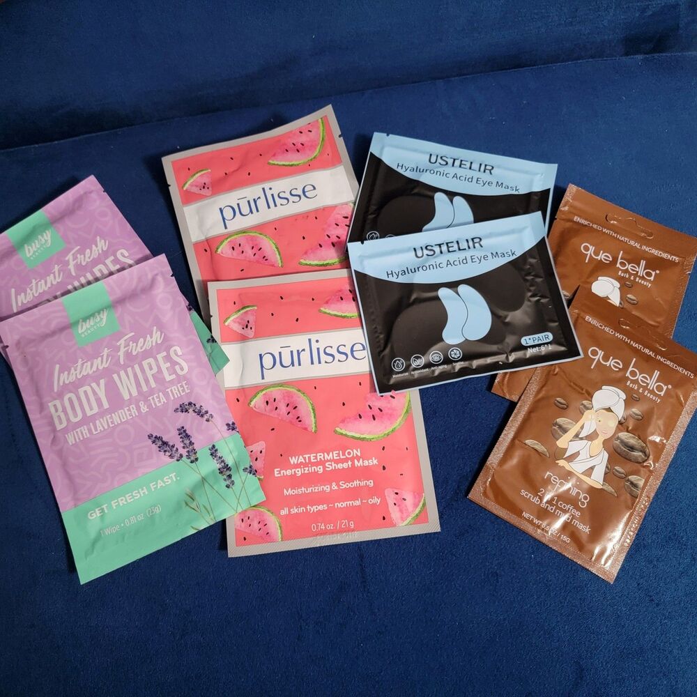Eight Assorted Luxury Skincare Masks and Wipes